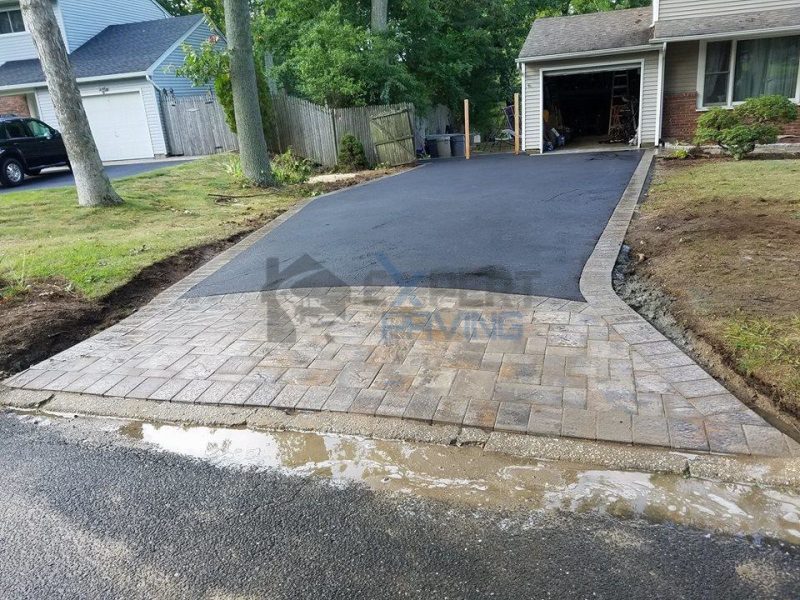 Curved Paved Apron on Driveway