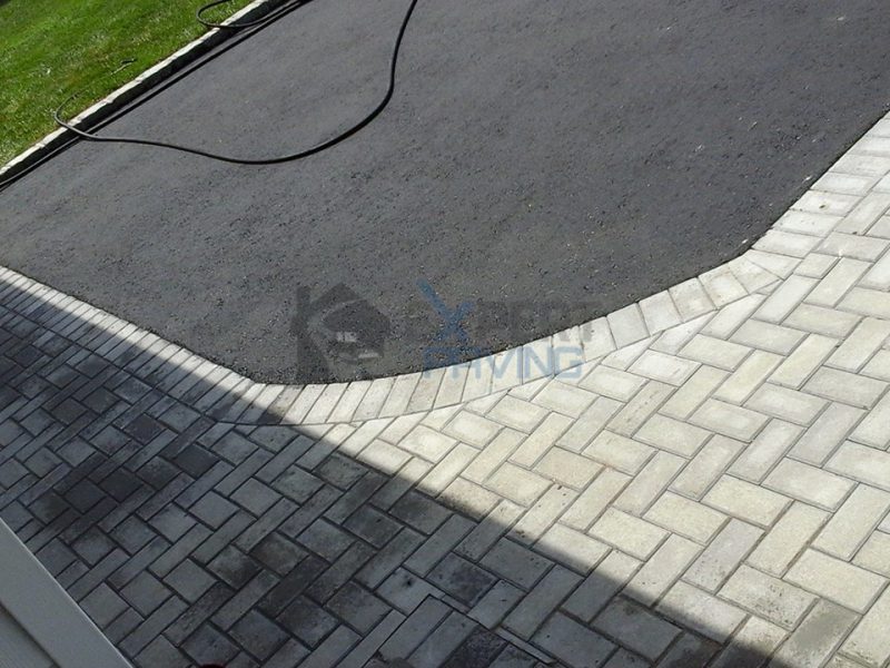 Concrete Paver Apron With Pathway